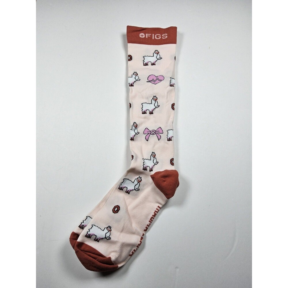 FIGS Compression Trauma Llama Nurse Medical Socks Size XL